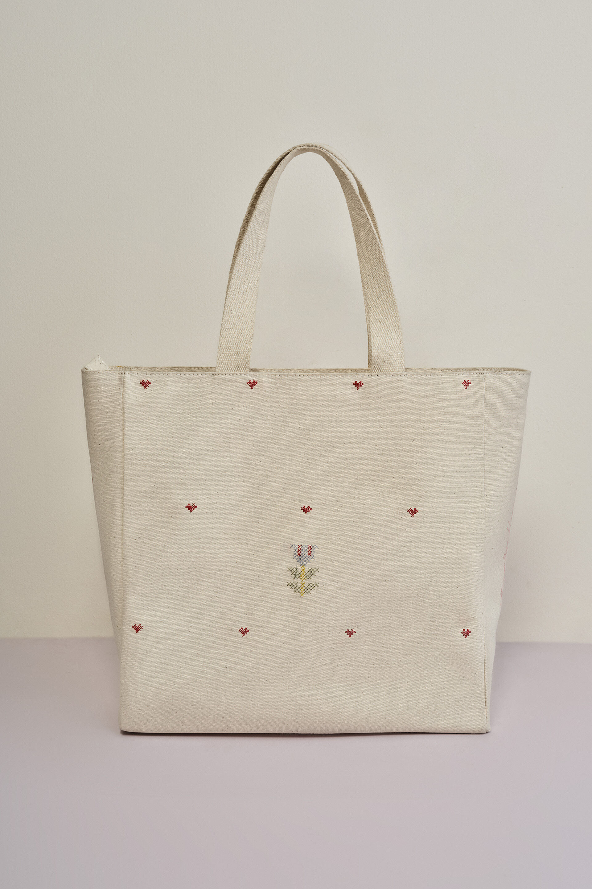 Peach Printed Jhola Bag, , image 2